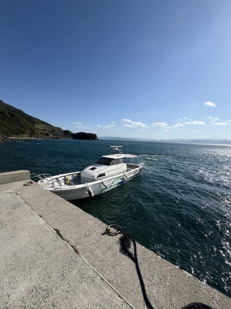 九州　旅　旅行　観光　体験　ツアー　熊本　天草　御所浦島　恐竜　アンモナイト　港　海　化石　地学　刺身　魚　漁港　不知火　探検　冒険　発見　好奇心　磐座　巨石　矢岳　白嶽　ドルメン　巨石　磐座
