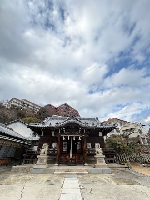六甲　灘区　神戸市　兵庫県　見晴らし　厳島神社　